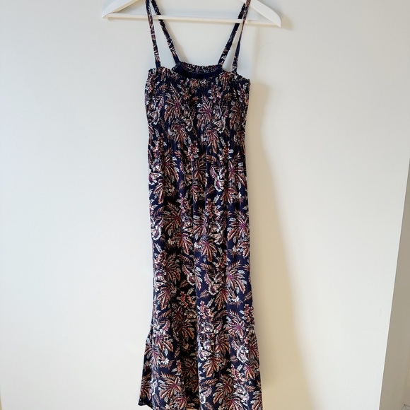 Uniqlo tropical print women smoked maxi dress size small - Picture 8 of 8